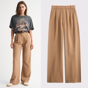 Abercrombie & Fitch A&F Sloane Tailored Wide Leg Pant Womens 27 SHORT New NWT
